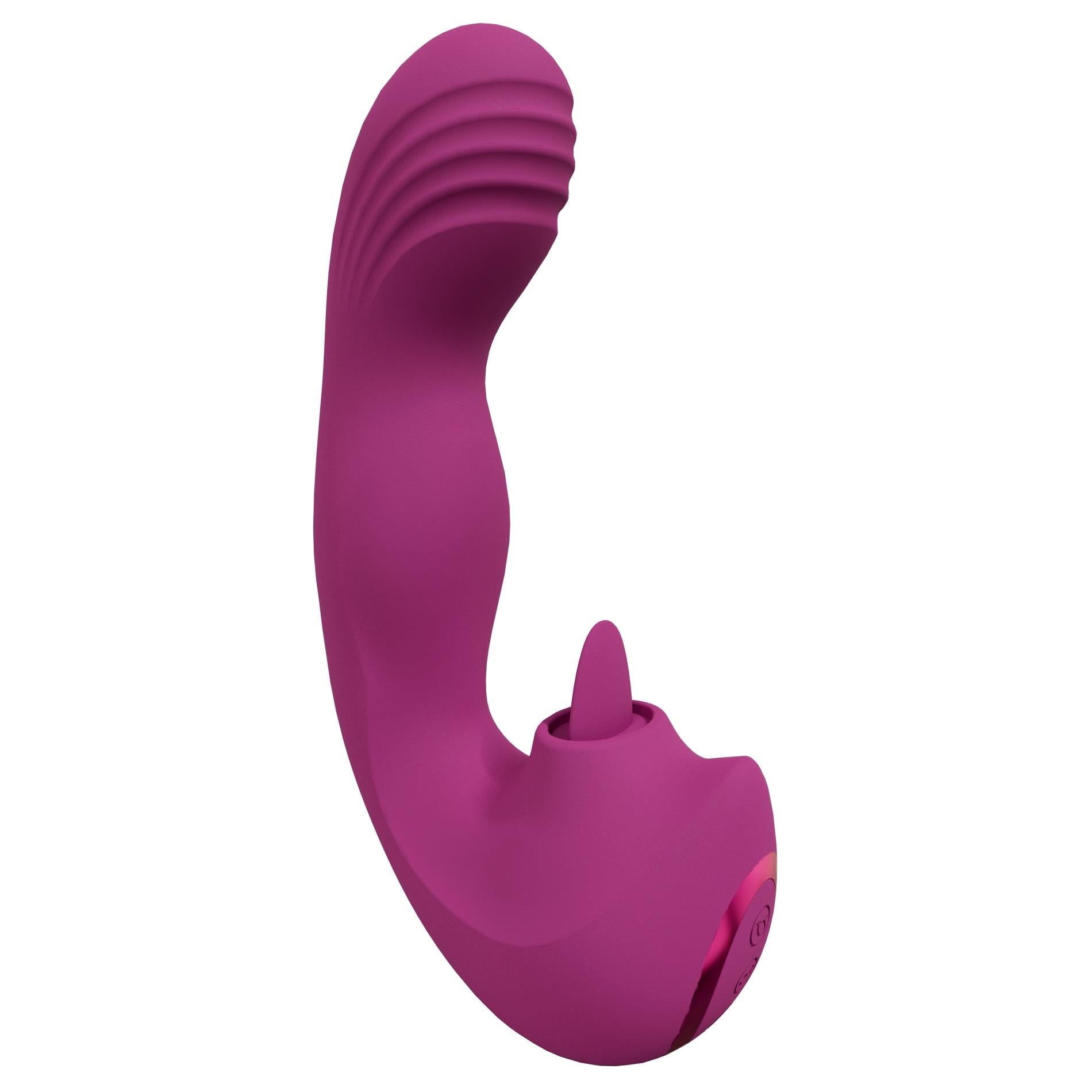 Yumi - Triple Motor G-Spot Finger Motion Vibrator and Flickering Tongue Stimulator - Pink