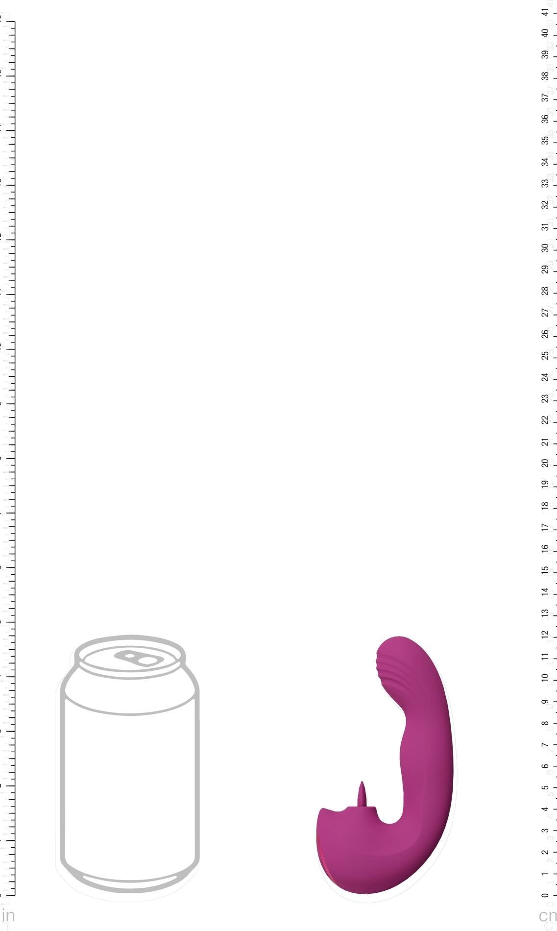 Yumi - Triple Motor G-Spot Finger Motion Vibrator and Flickering Tongue Stimulator - Pink