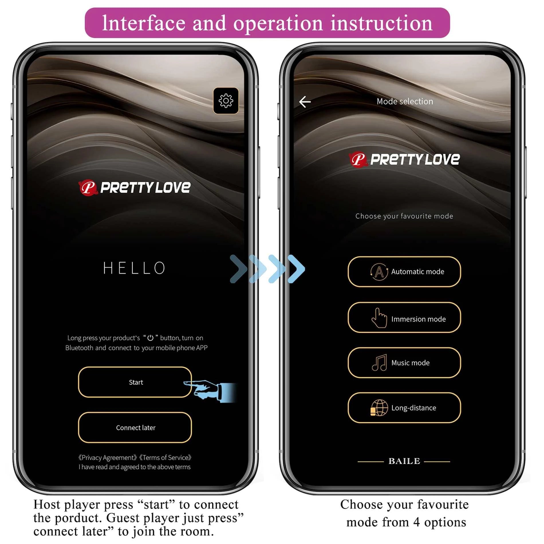 PRETTY LOVE - Klay, 10 fonctions de vibration 10 réglages de poussée Télécommande via application mobile