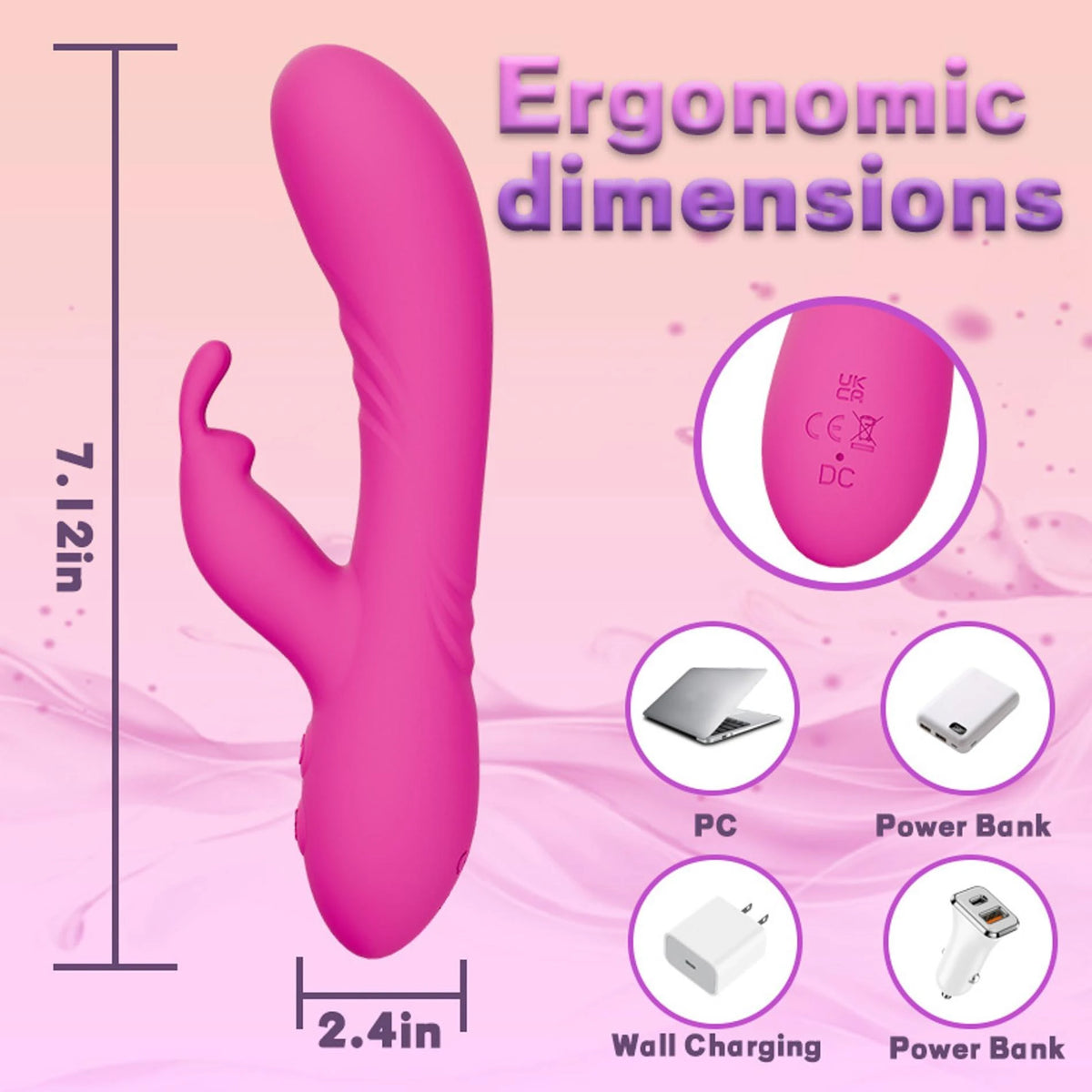 Vibratore rabbit Jade – ricaricabile, fucsia | Favorites