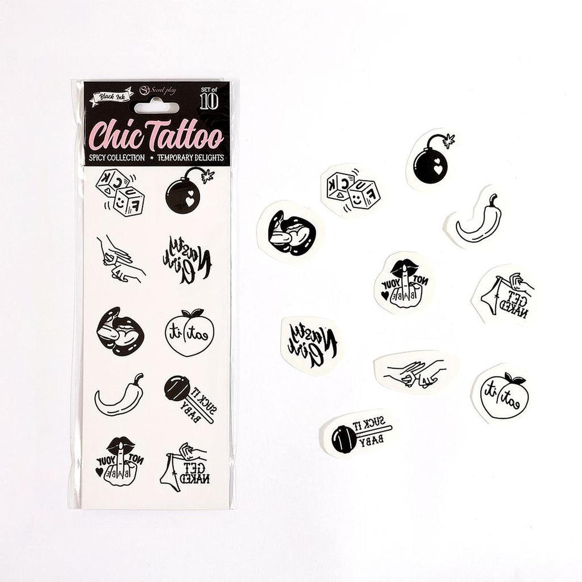 Presente de brincadeira Temporary Tattoos Spicy | Secret Play