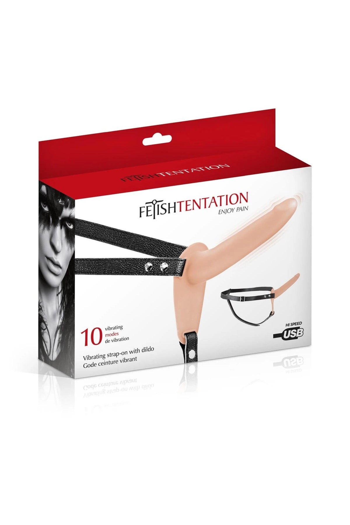 Felcsatolható dildó – újratölthető, testszínű | Fetish Tentation
