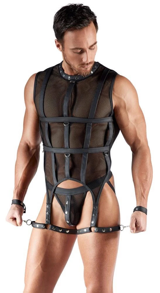 Men's underwear set – mesh, black | Svenjoyment