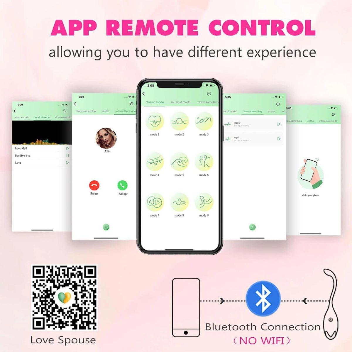 Ovetto vibrante 9 velocità – controllo da app, ricaricabile, verde | Favorites