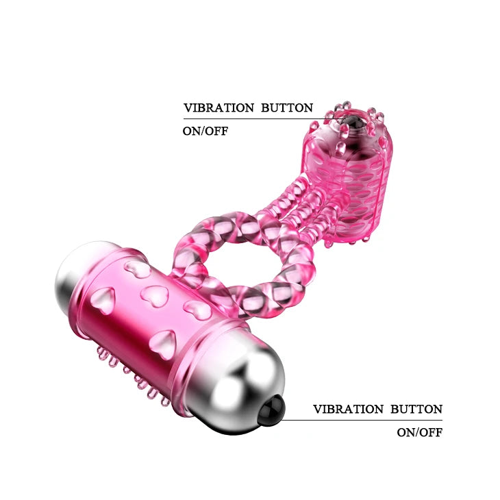 Anillo para el pene 10 funciones – vibrador, rosa BI-014080 | Baile