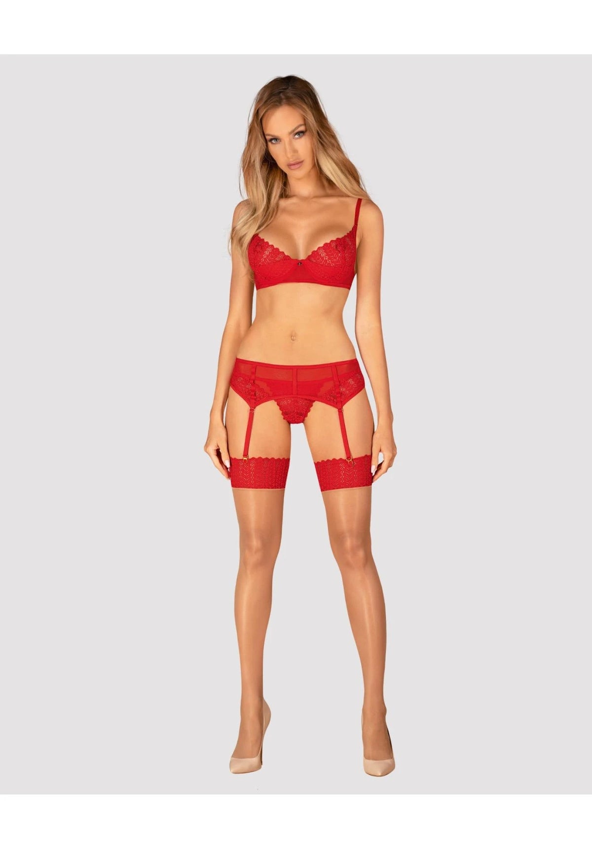 Conjunto de lingerie Ingridia – vermelho 22151873121 | Obsessive