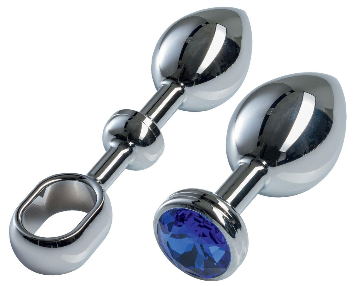 Plug anal Alu handle chrome – avec bijou | Malesation
