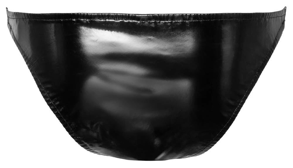 Slip – wetlook, con zip, nero 28905341711 | Black Level