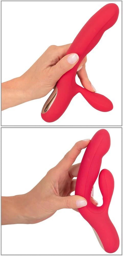 Vibratore rabbit Thumping 10 funzioni – ricaricabile, rosso | Sweet Smile