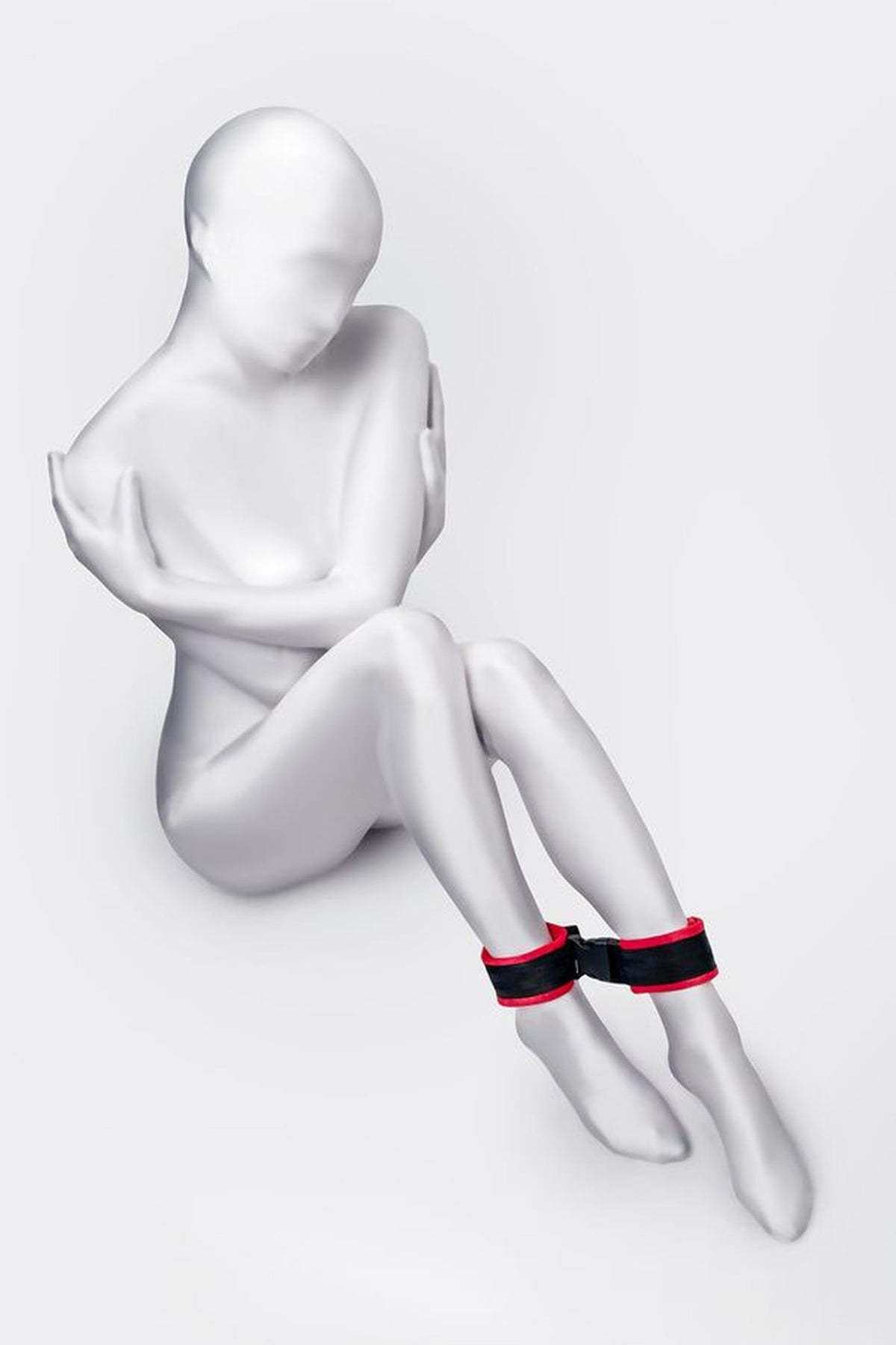 Handcuffs Anonymo velour – red 39-310156