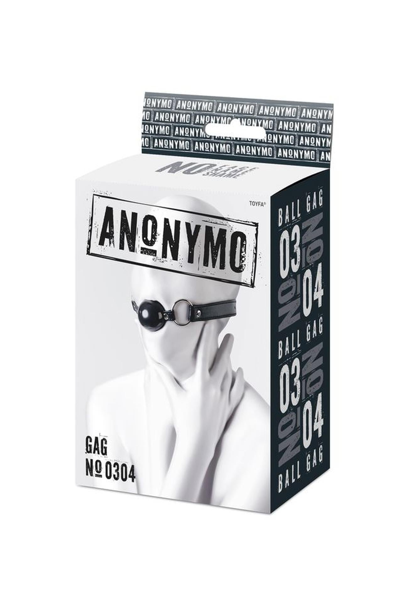 Anonymous gag, TPR, black, 64 cm
