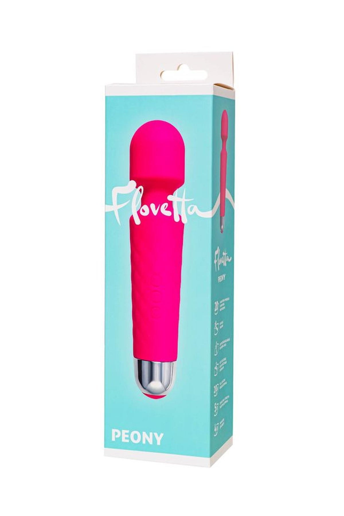 Masajeador wand Peony – recargable, rosa | Flovetta