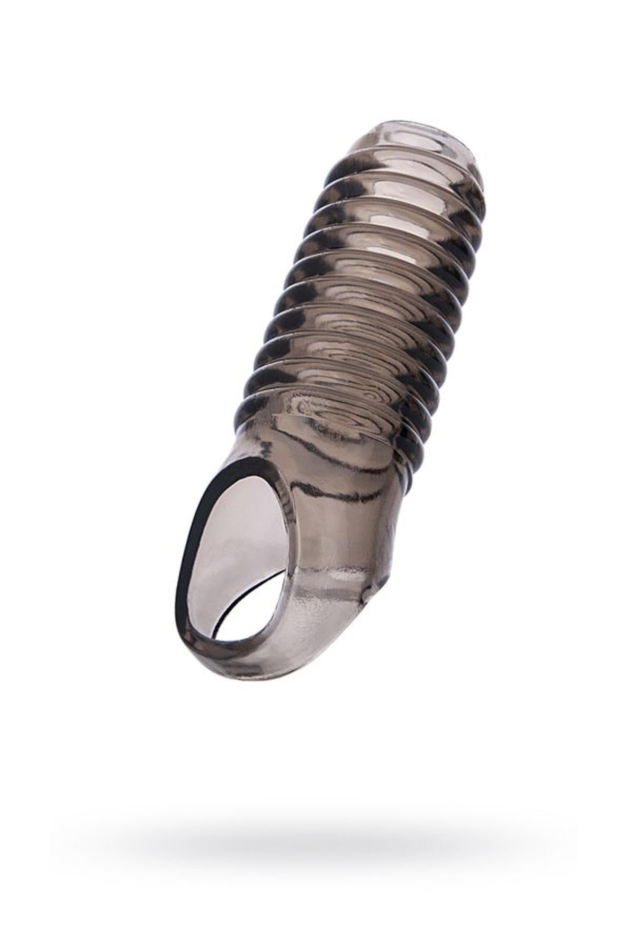 ToyFa XLover, manchon pour pénis, pour l'agrandissement, TPE, noir transparent, 11 cm