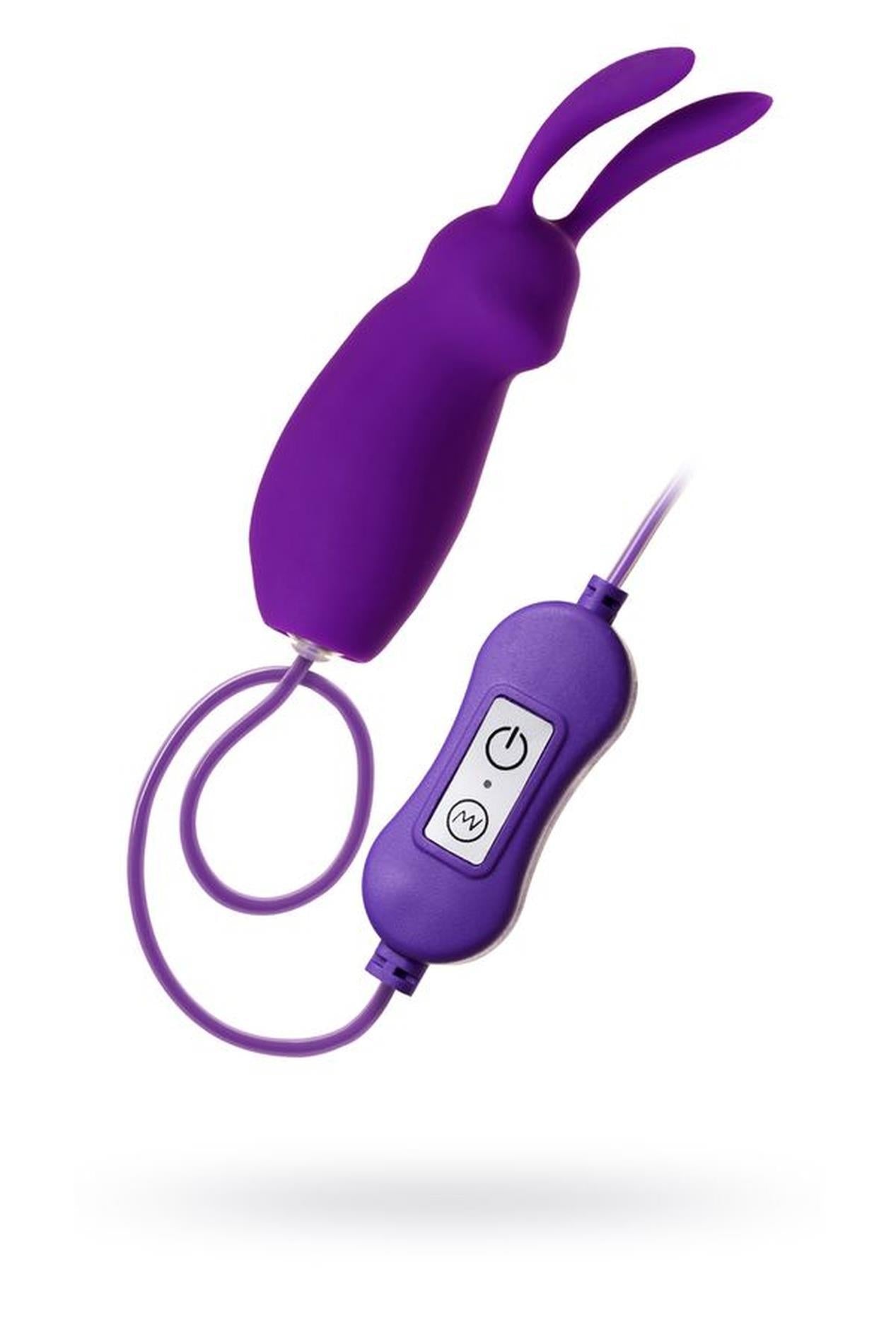 A-TOYS, Œuf vibrant « Bunny », avec panneau de contrôle, silicone, violet