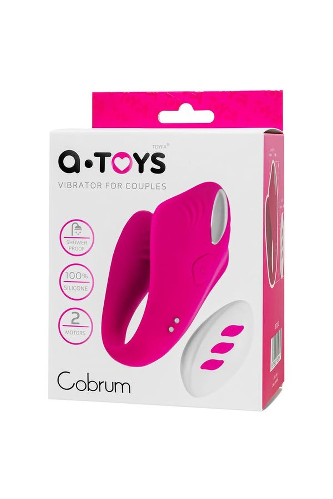 A-TOYS Vibrateur pour couples Cobrum, silicone, rose, 9,6 cm