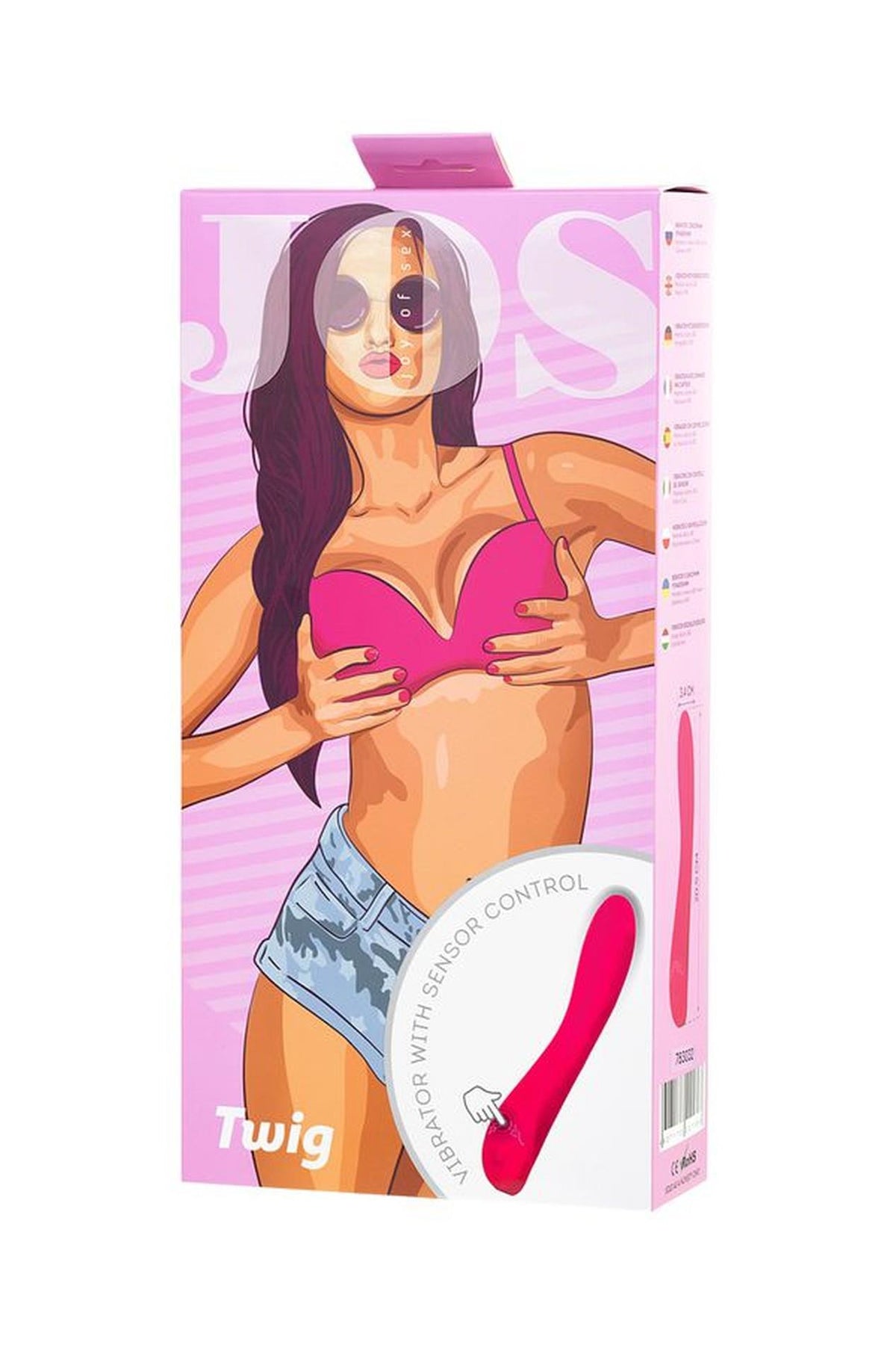 Vibratore punto G Unrealistic Twig 5 funzioni – ricaricabile, rosa | JOS