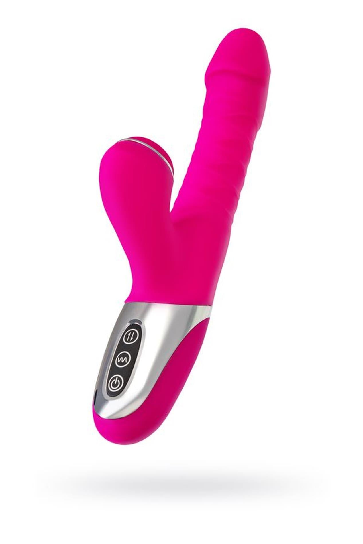 JOS Thrusting and sucking vibrator To-Frolly, silicone, pink, 21.5cm