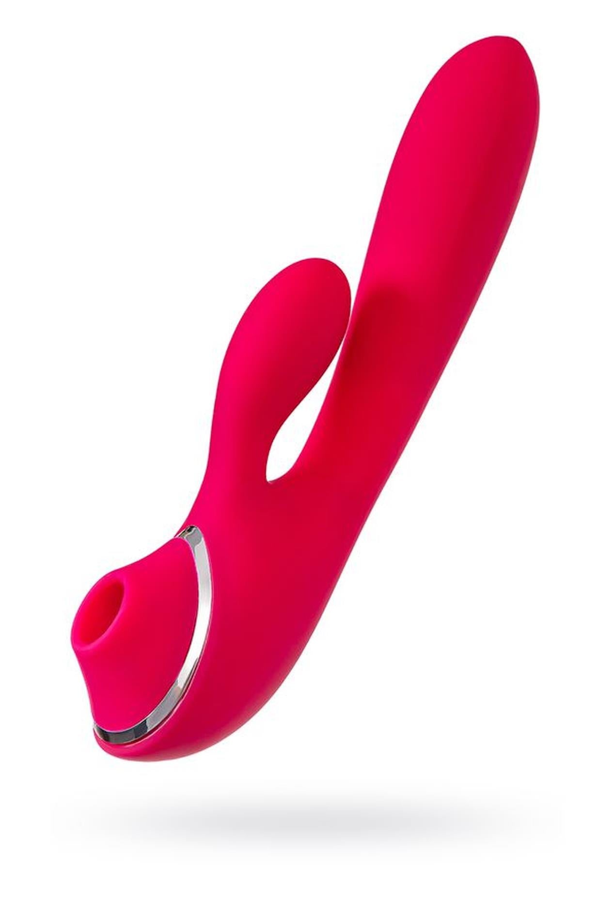 Vibromasseur JOS avec stimulateur clitoridien JOS Doobl, silicone, rose, 20 cm