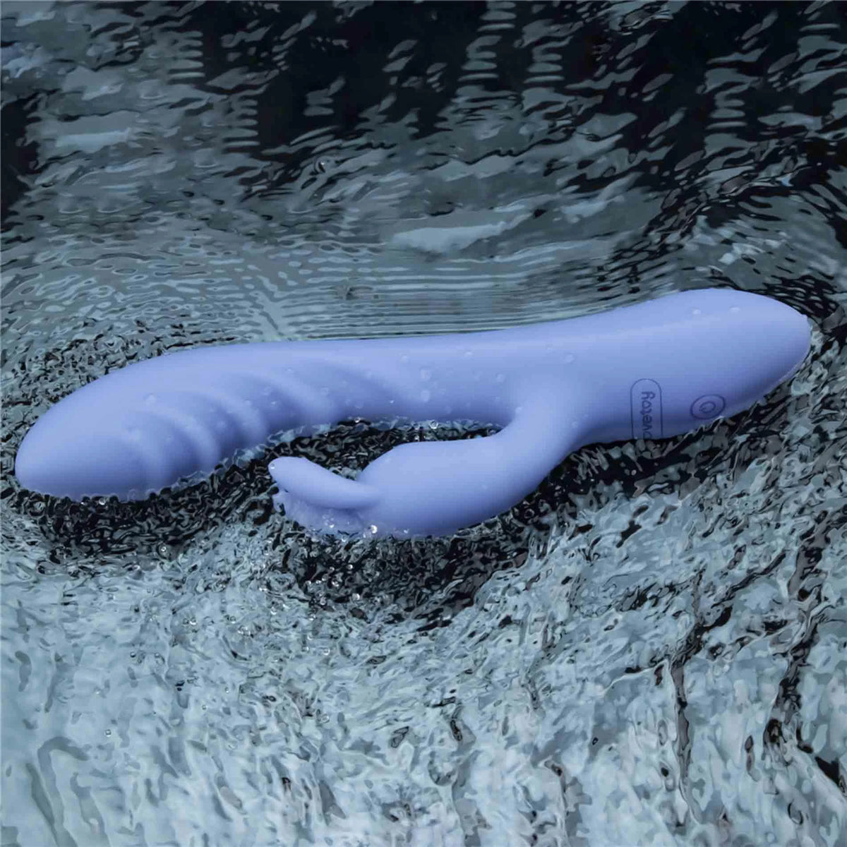 Rabbit vibrátor L'Allure Swirl – újratölthető, kék | Lovetoy