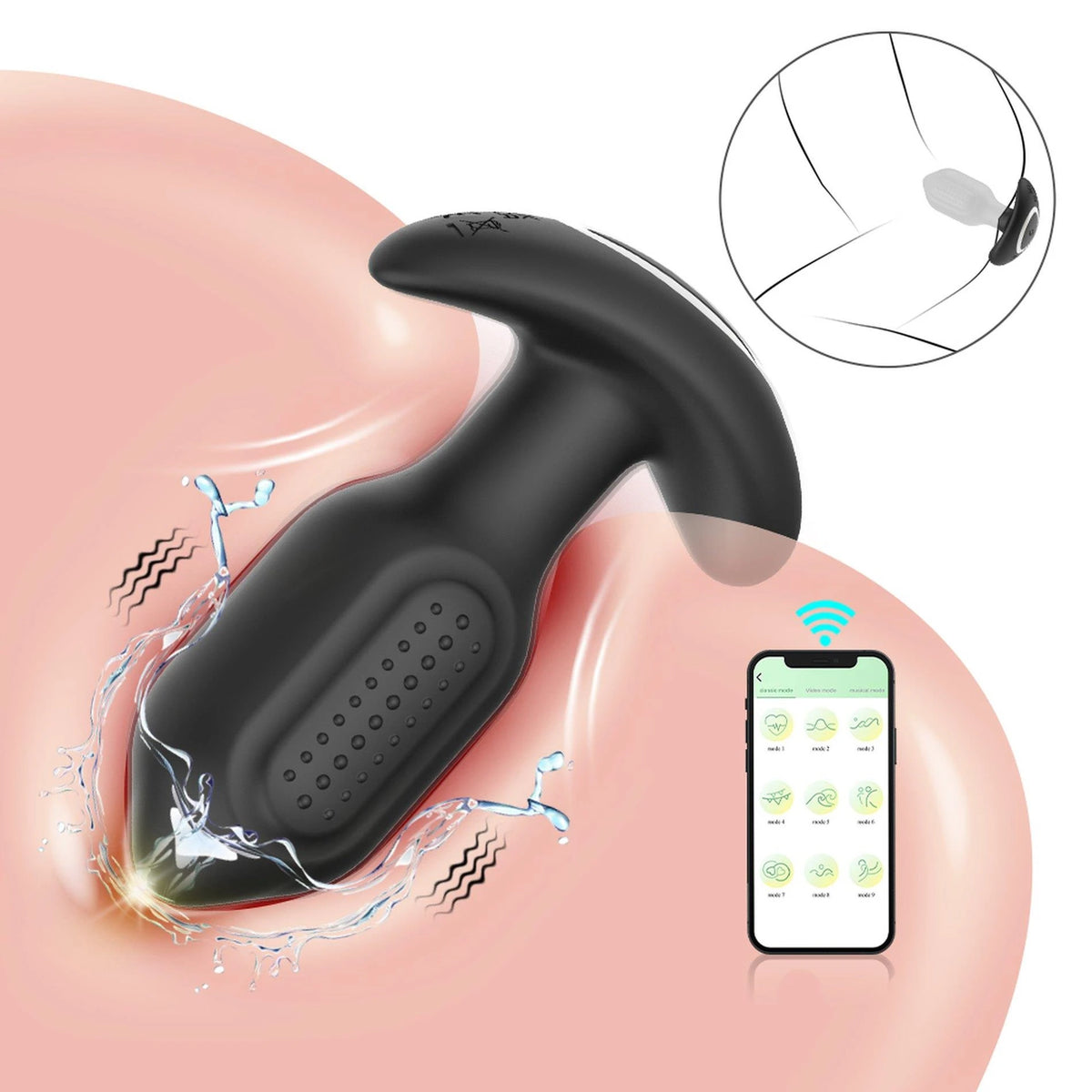 Plug anale Bliss – vibrante, controllo da app, nero | Favorites