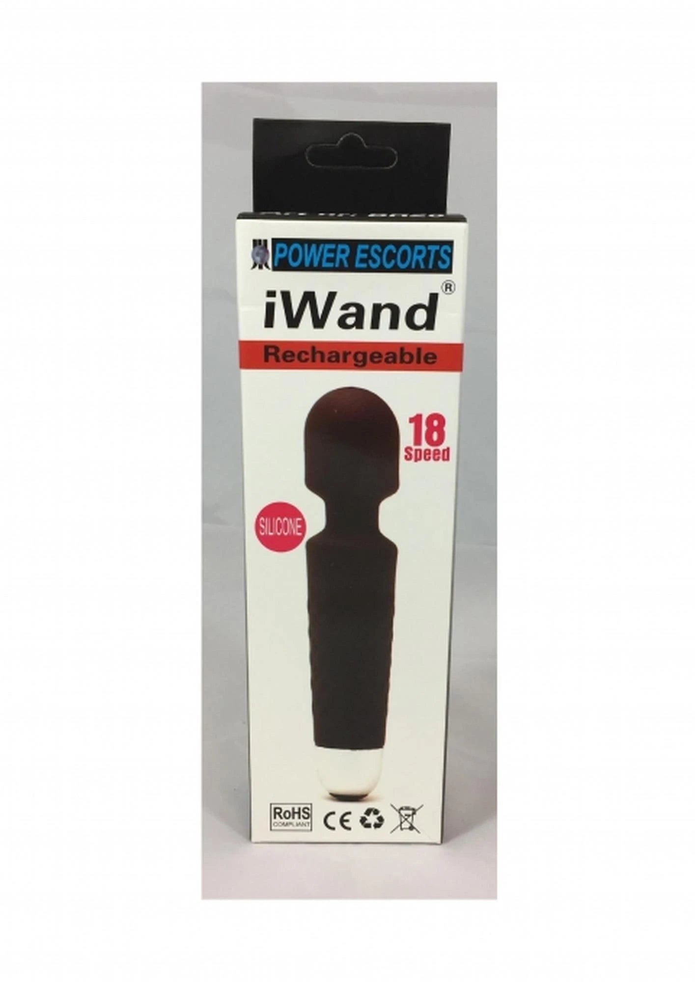 Masseur corporel baguette en silicone rechargeable noir Iwand