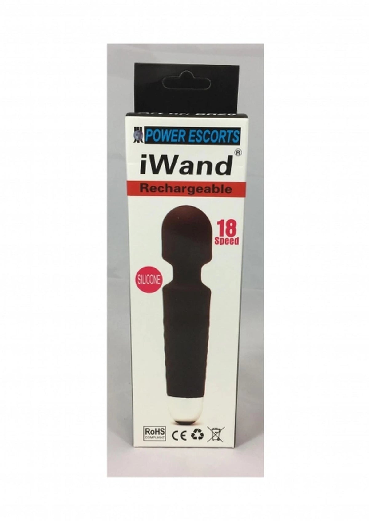 Masajeador wand Iwand bodywand 18 velocidades – recargable, negro | Power Escorts