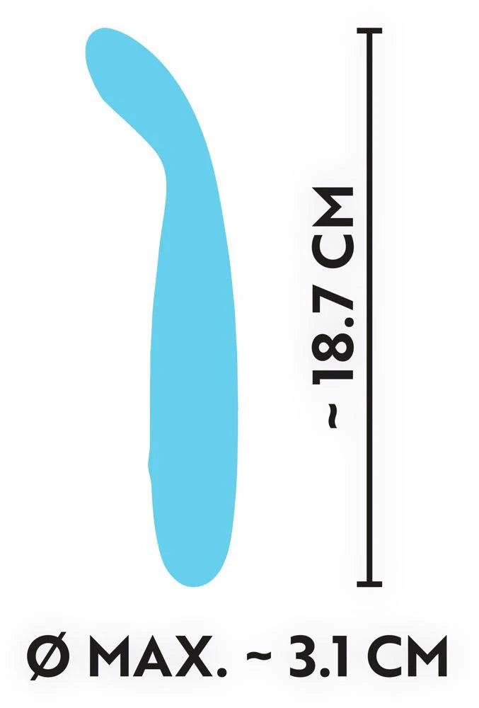 Mini vibrador 7 funções – recarregável, azul 18.7 cm | Cuties