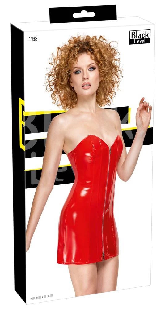 Robe vinyle rouge S