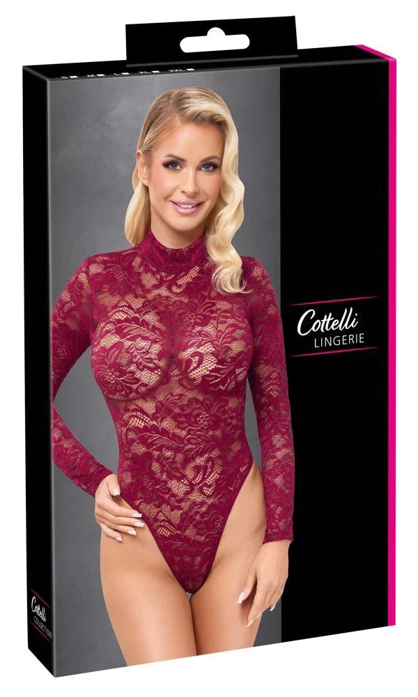 Body en dentelle rouge M