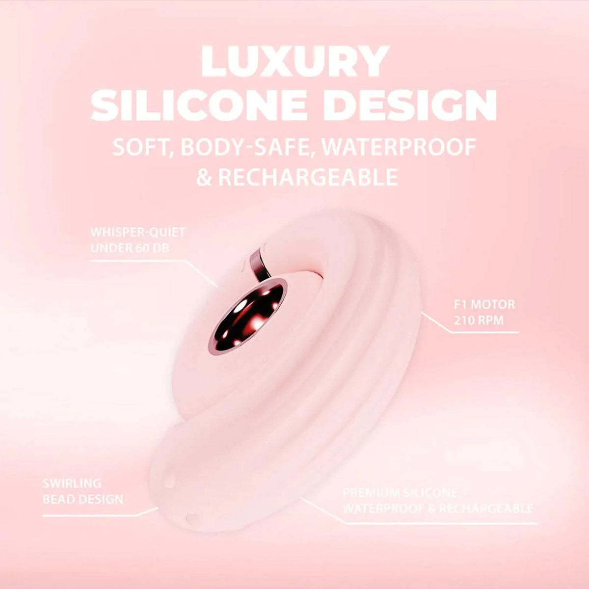 Vibrador especial Perles Swirl 10 funciones – rotatorio, rosa | Loveline
