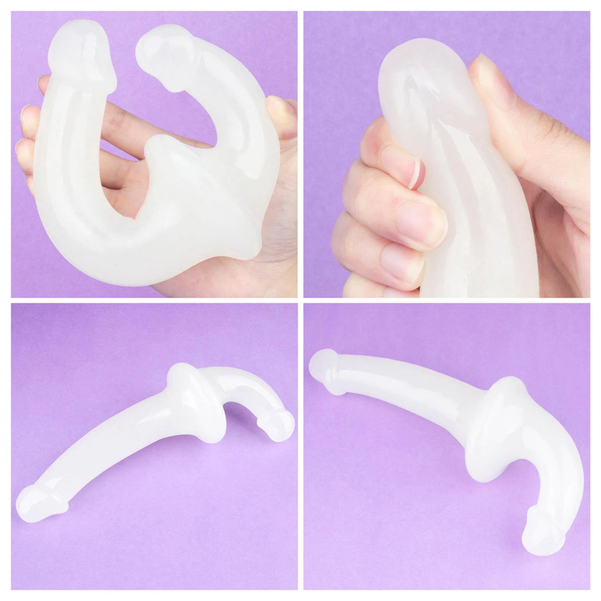 Strap-on Lumino Play 23 cm – doppio, trasparente | Lovetoy