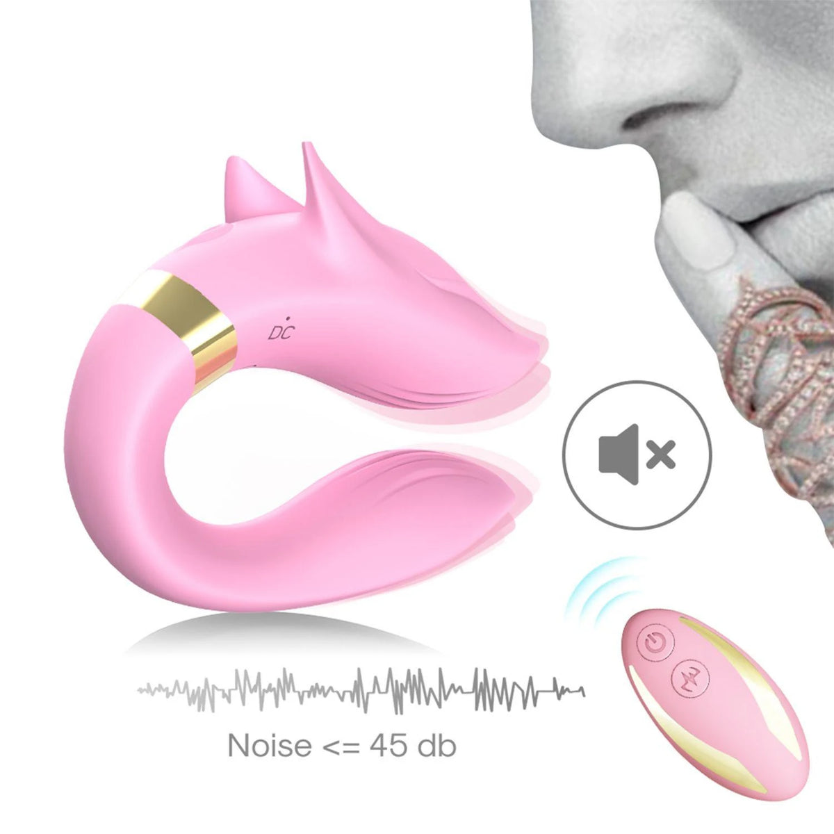 Stimolatore clitorideo Fox 9 funzioni – con telecomando, ricaricabile, rosa | Favorites