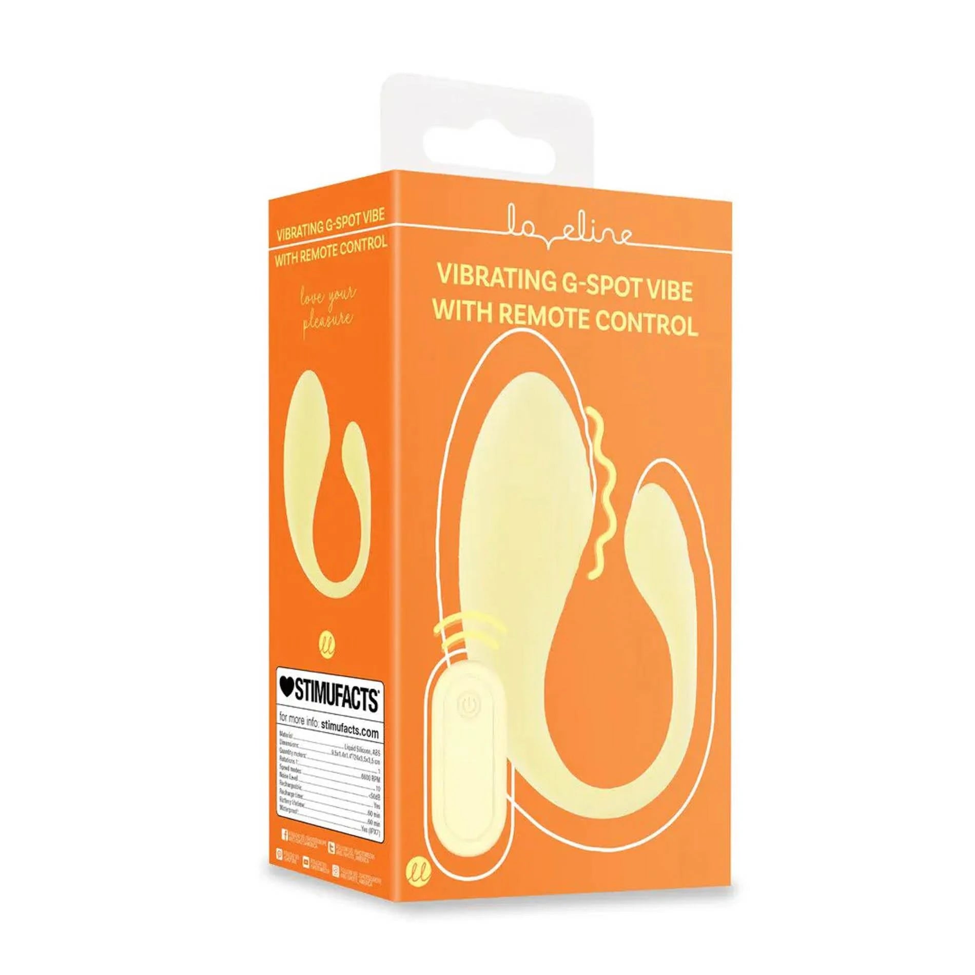 Vibrating G-Spot Vibe with Remote Control - Yellow