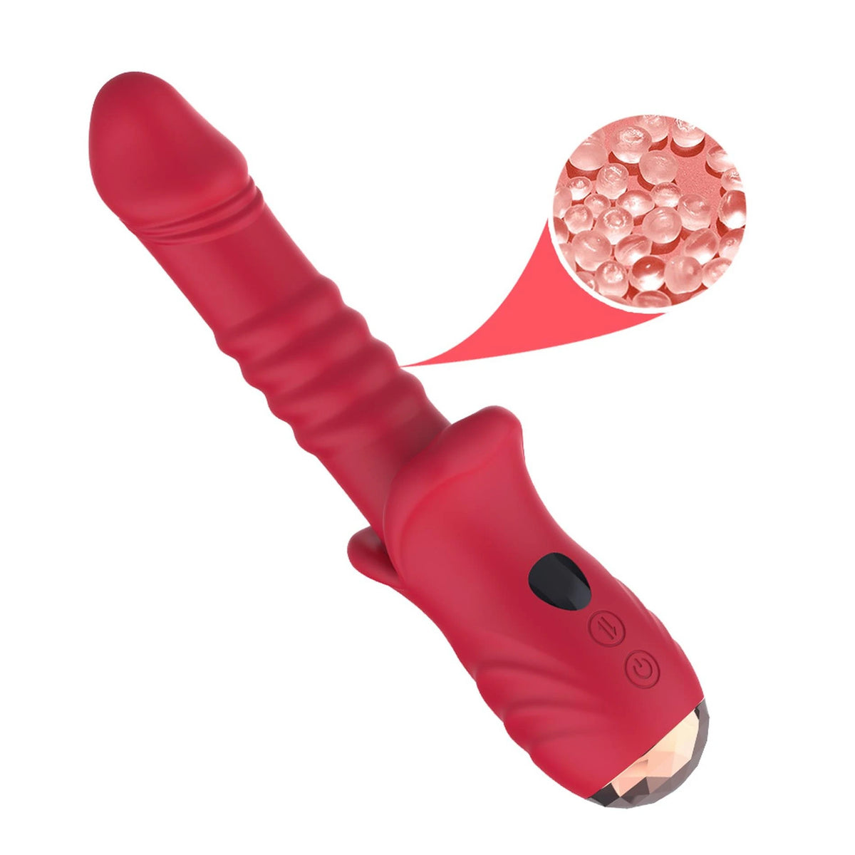 Stimolatore clitorideo Licking Puppy 9 funzioni – ricaricabile, rosso | Favorites