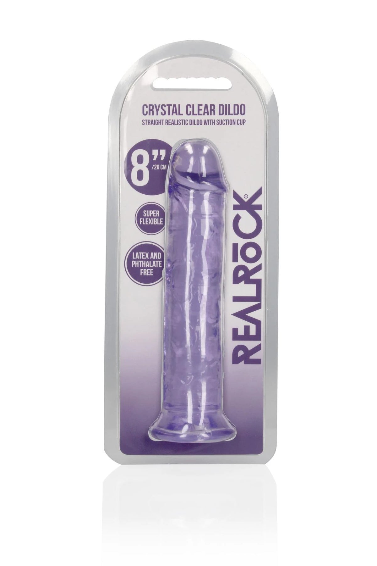 Dildo realistico Straight – con ventosa, viola 6 cm | RealRock