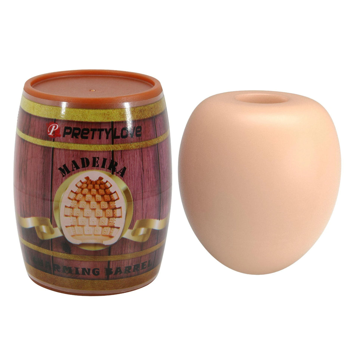 Masturbador Madeira Charming Barrel – à prova de água, nude | Pretty Love