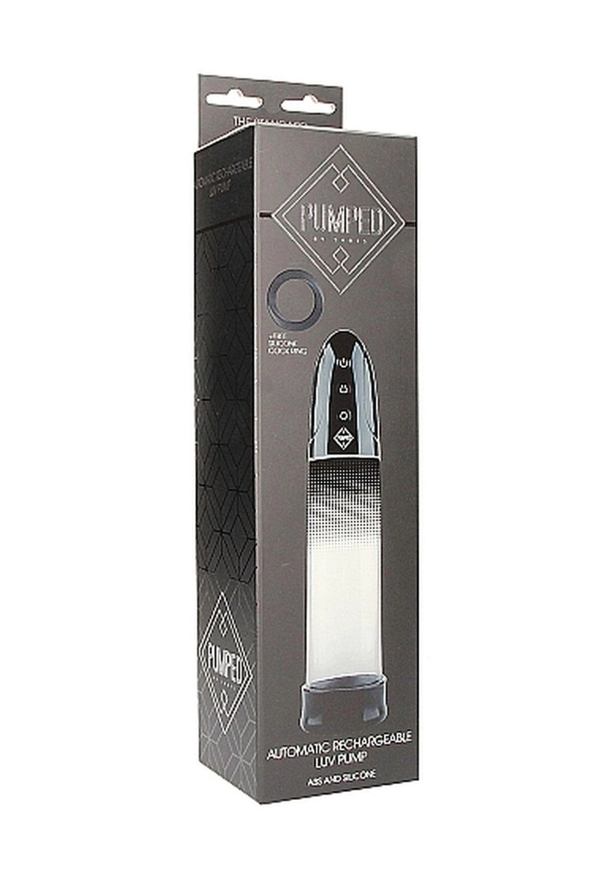 Bomba de pene Automatic Luv – recargable, negra | Pumped