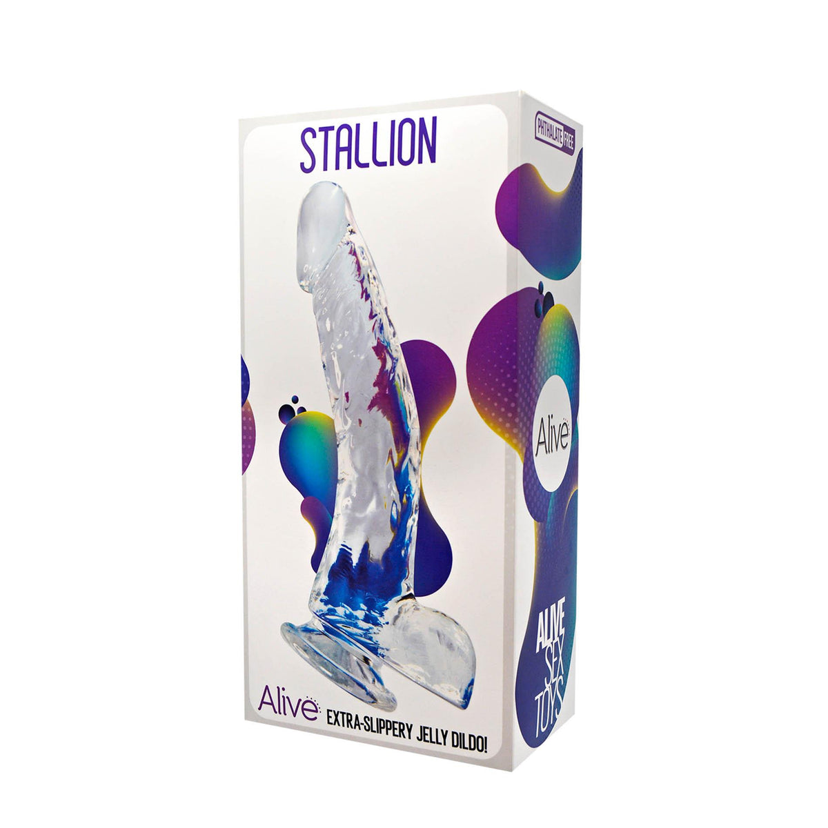 Gode réaliste Stallion – avec ventouse, transparent | Alive