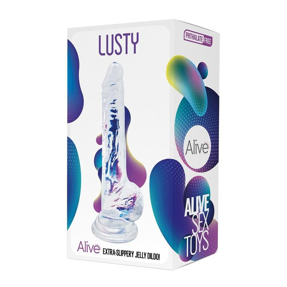Consolador realista AL.Lusty – con ventosa, transparente | Alive