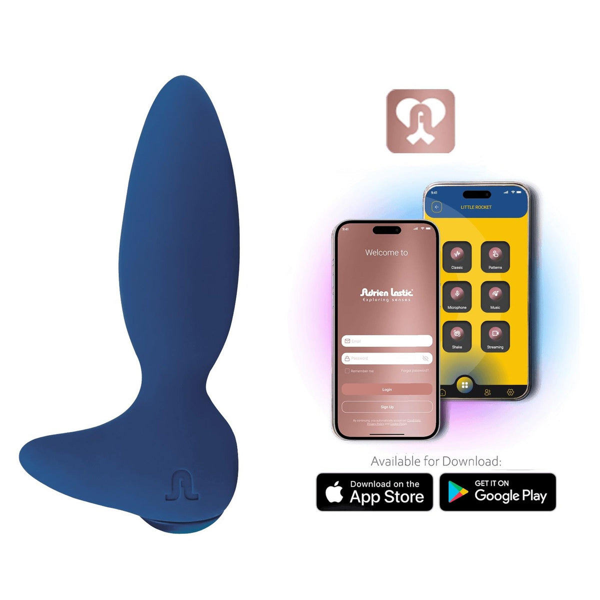 Plug anale Little Rocket II – vibrante, controllo da app | Adrien Lastic