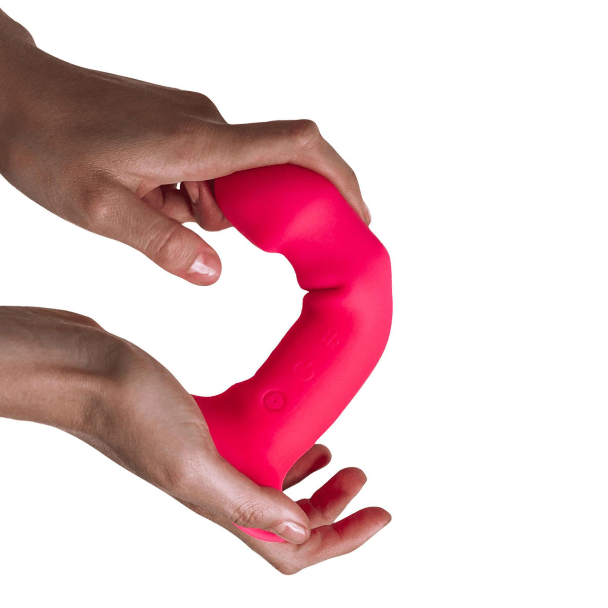 Realistic vibrator Hitsens 2 10 functions – rechargeable, cyberskin, red | Adrien Lastic