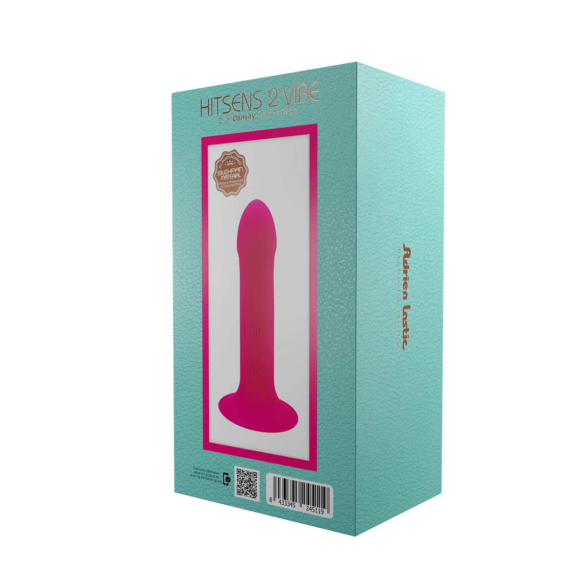 Realistic vibrator Hitsens 2 10 functions – rechargeable, cyberskin, red | Adrien Lastic