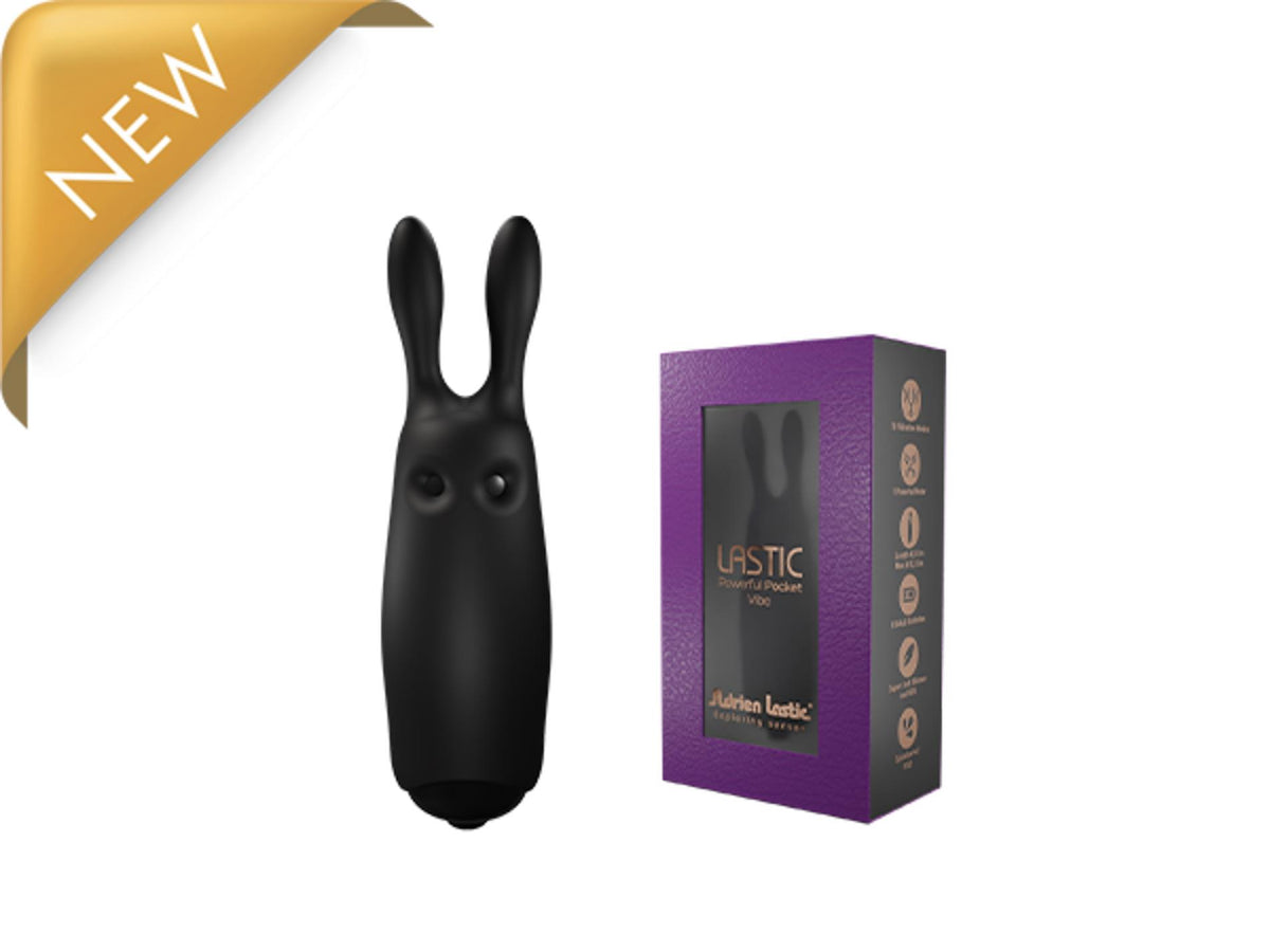 Vibrador rabbit Lastic – de bolsillo, negro