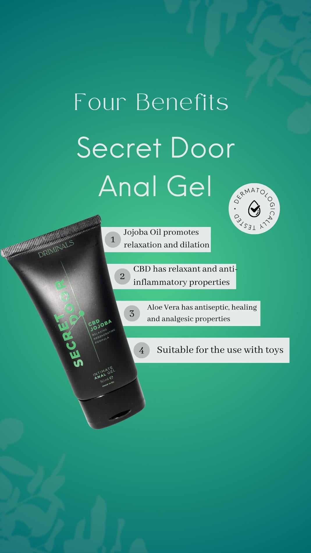 Lubrificante Door Cbd*Jojoba – a base d'acqua | Driminals