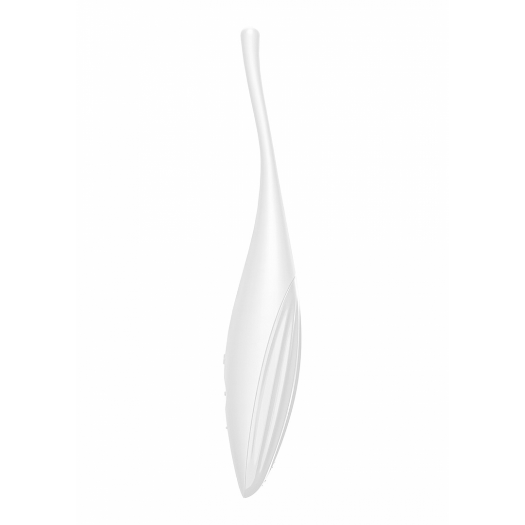 Classic vibrator Twirling Tip 8 functions – app-controlled, white | Satisfyer