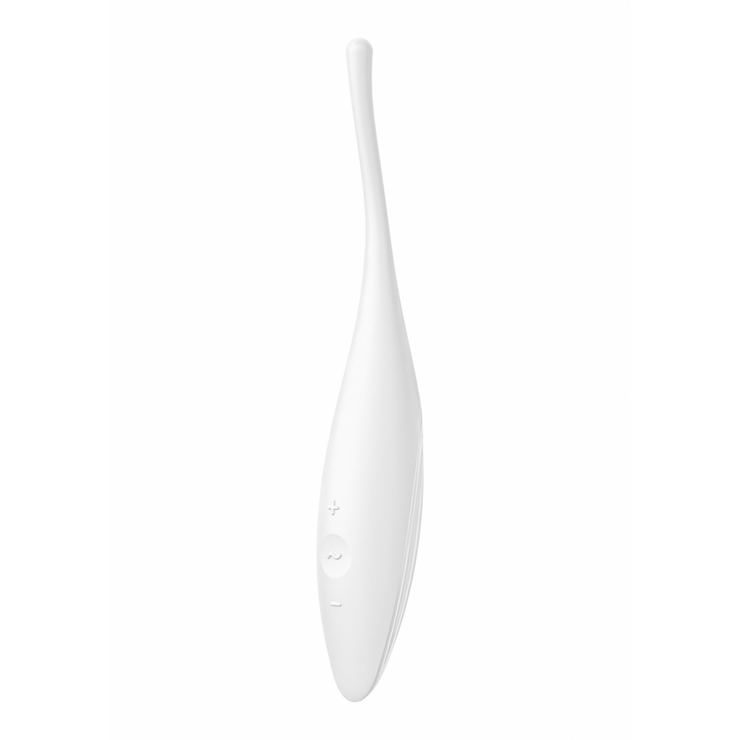 Classic vibrator Twirling Tip 8 functions – app-controlled, white | Satisfyer