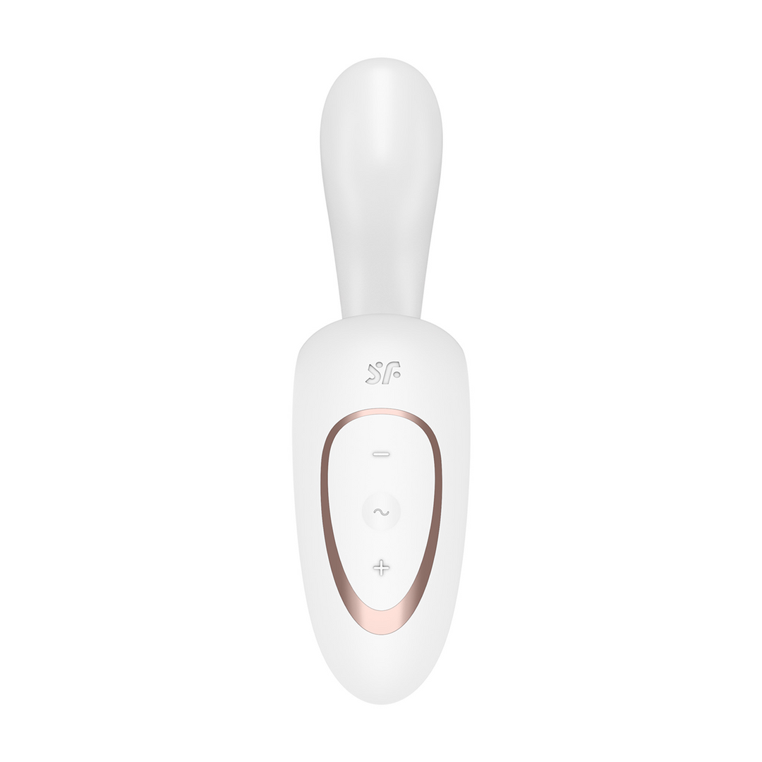 Vibrador rabbit Goddess 1 15.2 cm – blanco | Satisfyer