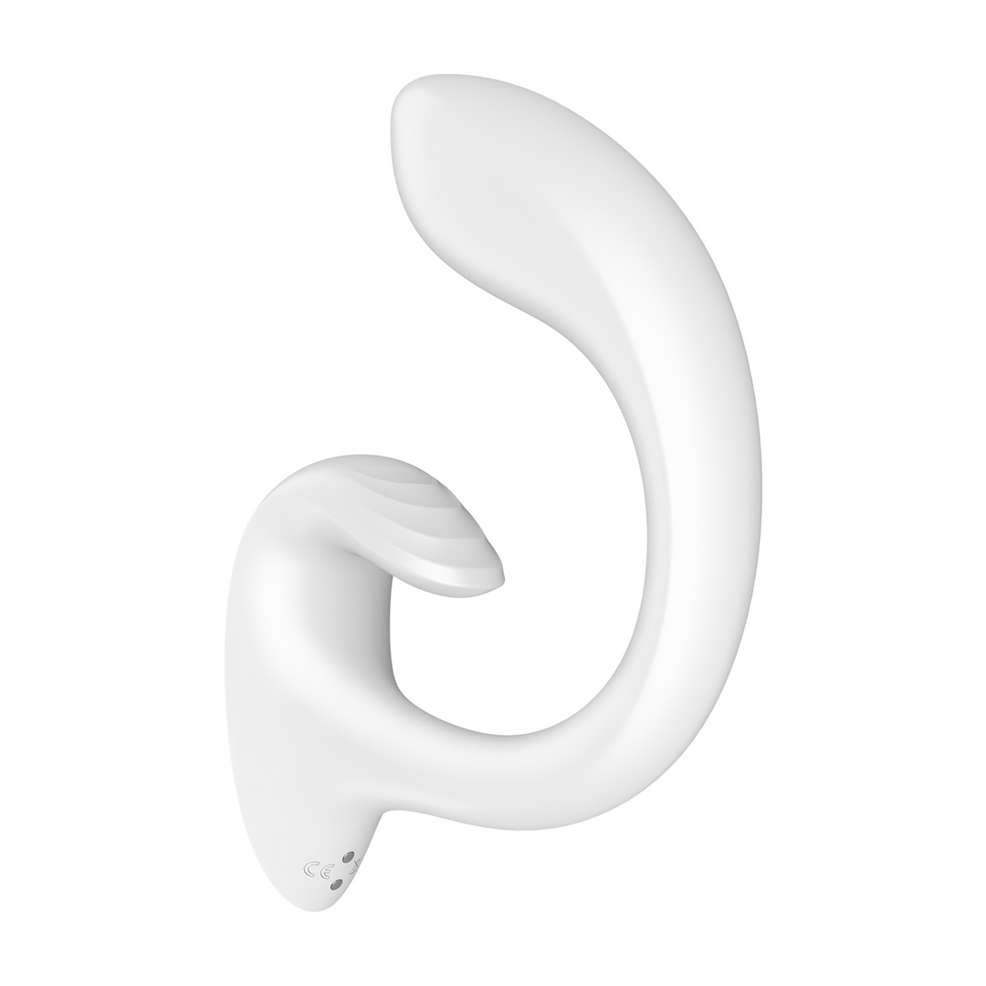 Vibrador rabbit Goddess 1 15.2 cm – blanco | Satisfyer