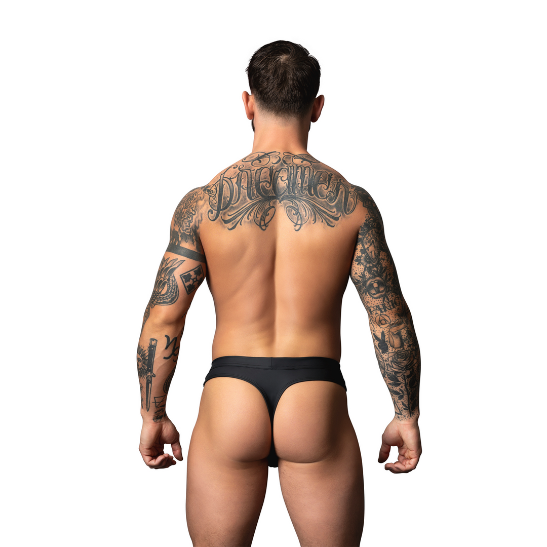 Tanga à boutons-pression - L/XL - Noir