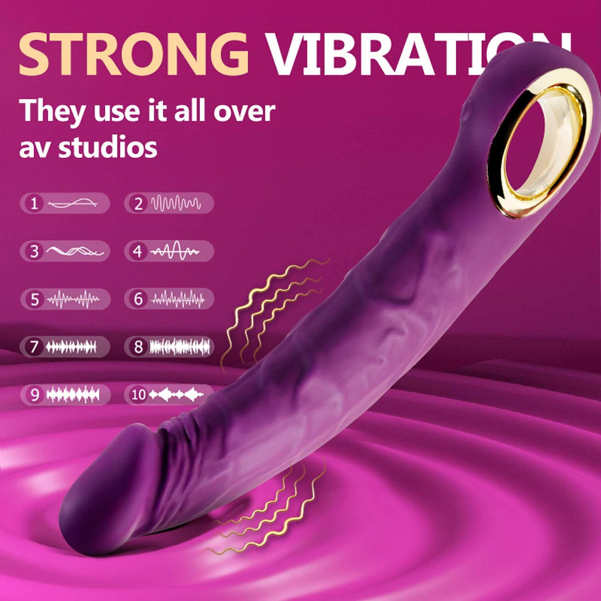 Vibromasseur classique Jump 10 fonctions – rechargeable, noir | Favorites